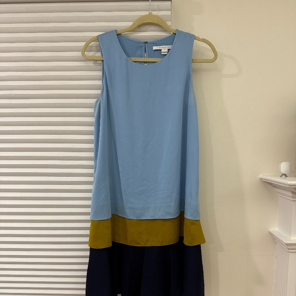 Diane Von Furstenberg Liza Tiered Layered Silk Dress Size Small